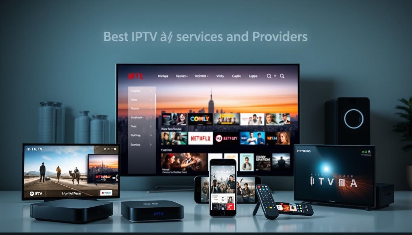 Features of a premium sports streaming service including channel list and VOD